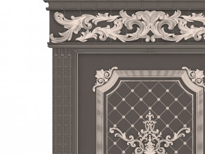 carved door classic 05 Model 3D