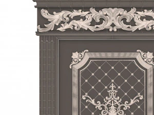 carved door classic 05 3D Model