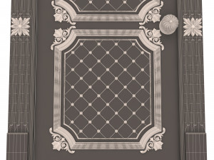 carved door classic 05 Model 3D