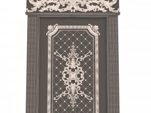 carved door classic 05 Model 3D