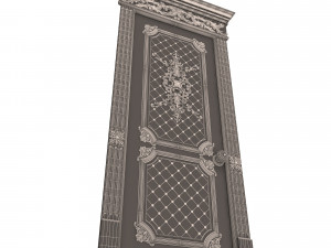 carved door classic 05 Model 3D