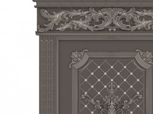carved door classic 05 Model 3D