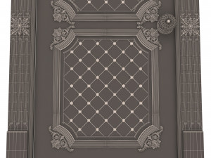carved door classic 05 Model 3D