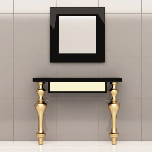 luxury console table 02 3D Model .c4d .max .obj .3ds .fbx .stl .blend 