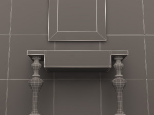 luxury console table 02 3D Model