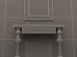 luxury console table 02 3D Model