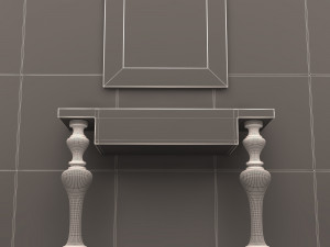 luxury console table 02 3D Model
