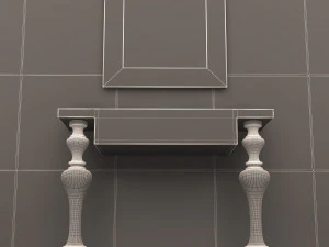 luxury console table 02 3D Model