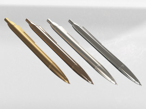 steel ballpoint pen 3D Model