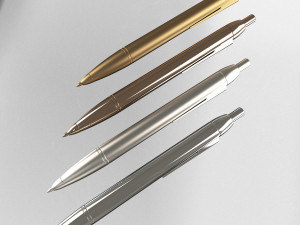 steel ballpoint pen Model 3D