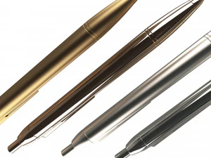 steel ballpoint pen 3D Model