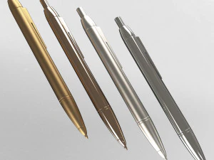 steel ballpoint pen 3D Model