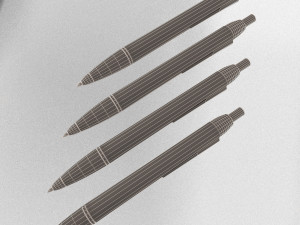 steel ballpoint pen Model 3D