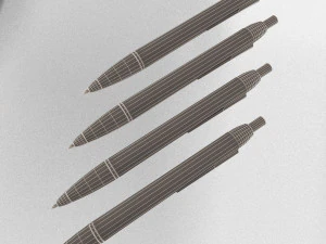 steel ballpoint pen 3D Model