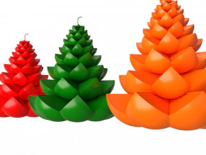 christmas tree candle 3D Model