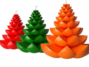 christmas tree candle 3D Model