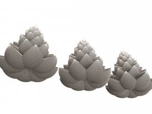 christmas tree candle 3D Model
