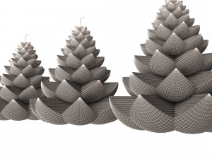 christmas tree candle 3D 모델