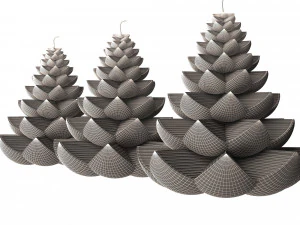 christmas tree candle 3D Model