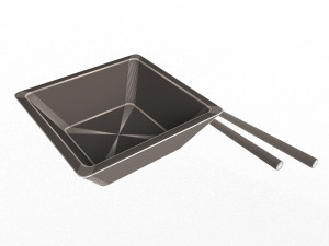 bowl for sushi sauce and japanese sticks Model 3D