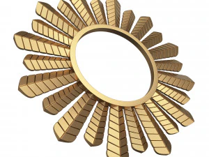 leaf round mirror 02 3D Model