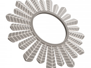 leaf round mirror 02 3Dモデル