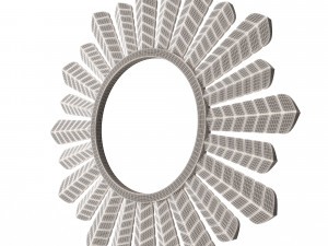 leaf round mirror 02 3Dモデル