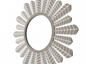 leaf round mirror 02 3D Model