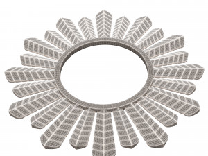 leaf round mirror 02 3Dモデル