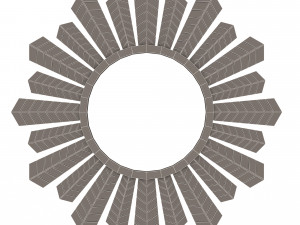 leaf round mirror 02 3Dモデル