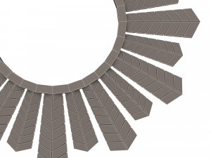 leaf round mirror 02 3Dモデル