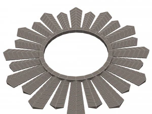 leaf round mirror 02 3D Model