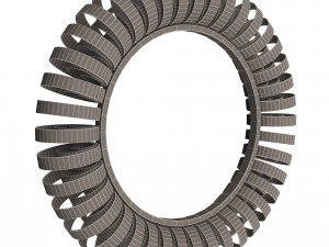 wire wheel wall mirror Model 3D