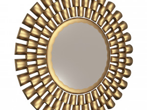 round mirror wall art decor 3D Model
