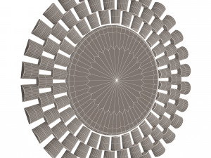 round mirror wall art decor 3Dモデル