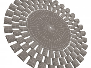 round mirror wall art decor 3Dモデル