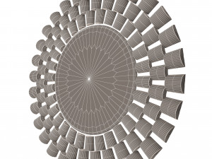 round mirror wall art decor 3Dモデル