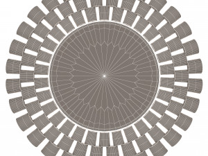 round mirror wall art decor 3Dモデル
