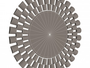 round mirror wall art decor 3Dモデル
