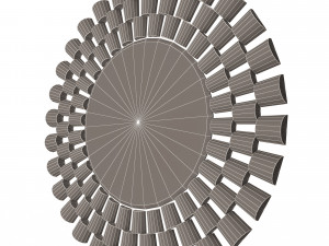 round mirror wall art decor 3Dモデル
