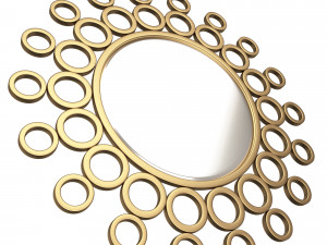 gold bubble wall mirror 3Dモデル