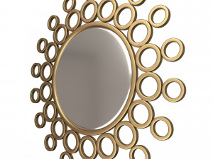 gold bubble wall mirror 3Dモデル