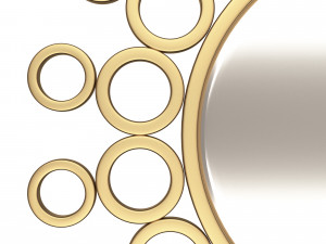 gold bubble wall mirror 3Dモデル