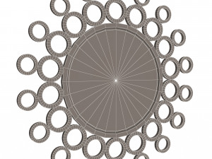 gold bubble wall mirror 3Dモデル