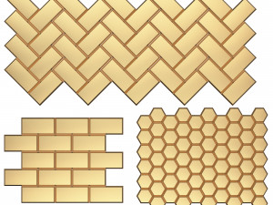 3d glazed bricks Model 3D
