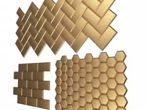 3d glazed bricks Model 3D