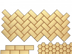 3d glazed bricks Model 3D