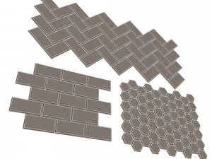 3d glazed bricks Model 3D