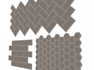 3d glazed bricks Model 3D