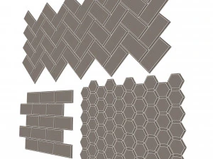 3d glazed bricks 3D Model